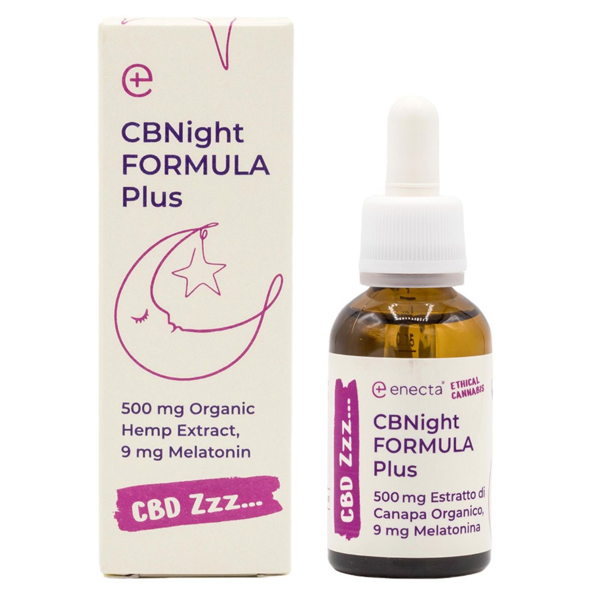Enecta CBNight Formula Plus 250mg CBN + 250mg CBD + 9mg Melatonin (30ml) Enecta CBNight Formula Plus 30ml - Έλαιο με CBD, CBN και Μελατονίνη στο The Budmonk